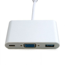 Адаптер Extradigital USB Type-C to VGA/USB 3.0/Type-C (0.15m)